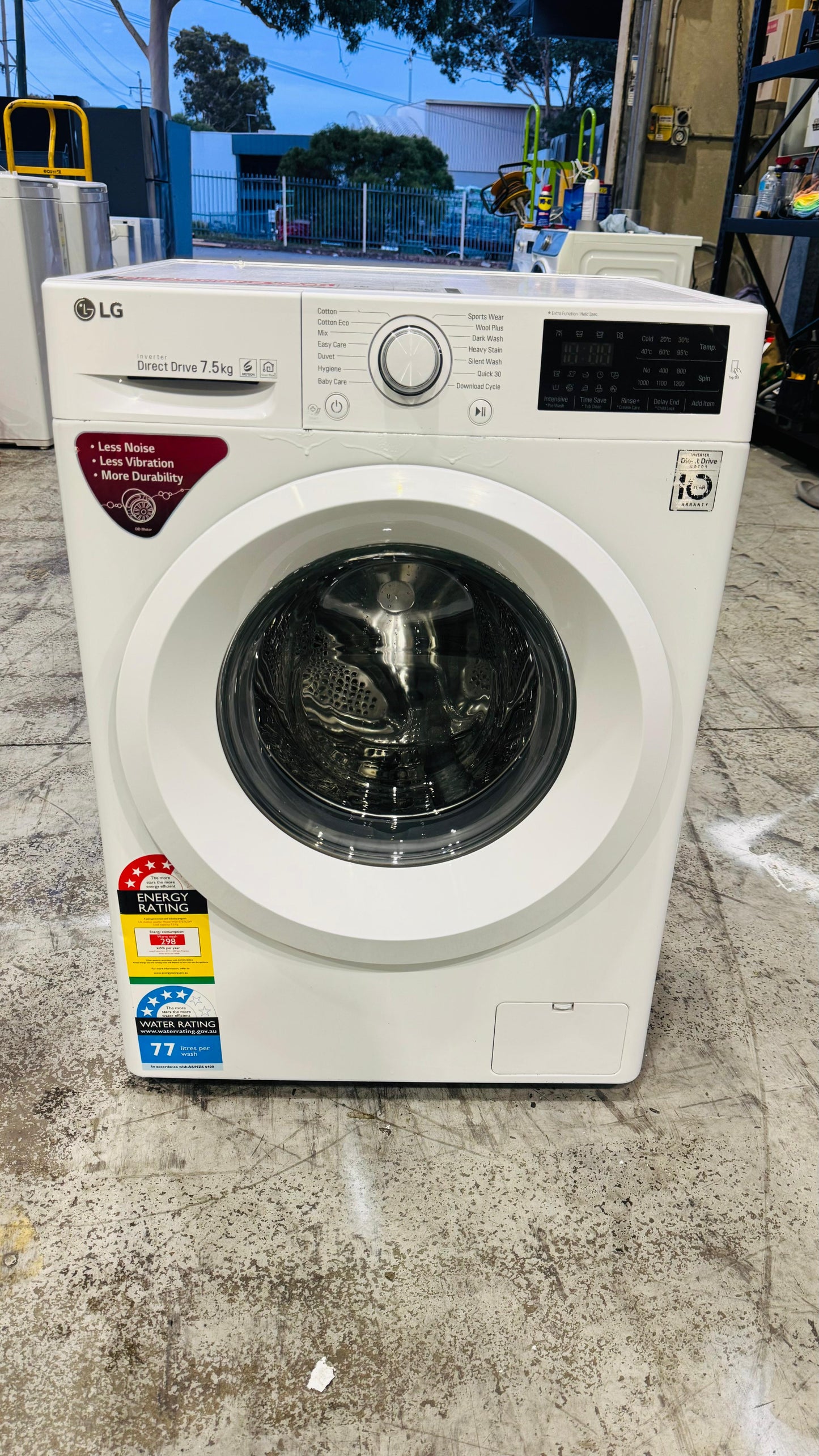 LG 7.5KGS FRONT LOADER WASHING MACHINE