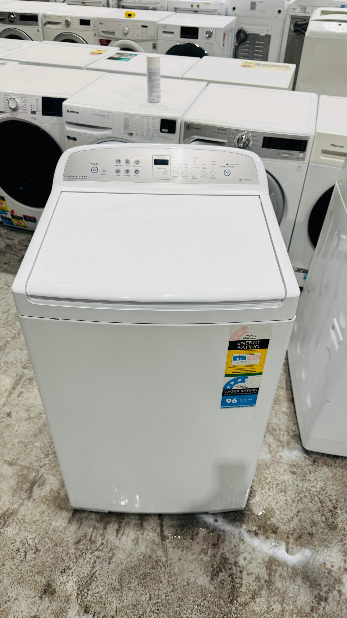 FISHER AND PAYKEL 8.5KGS TOP LOADER WASHING MACHINE