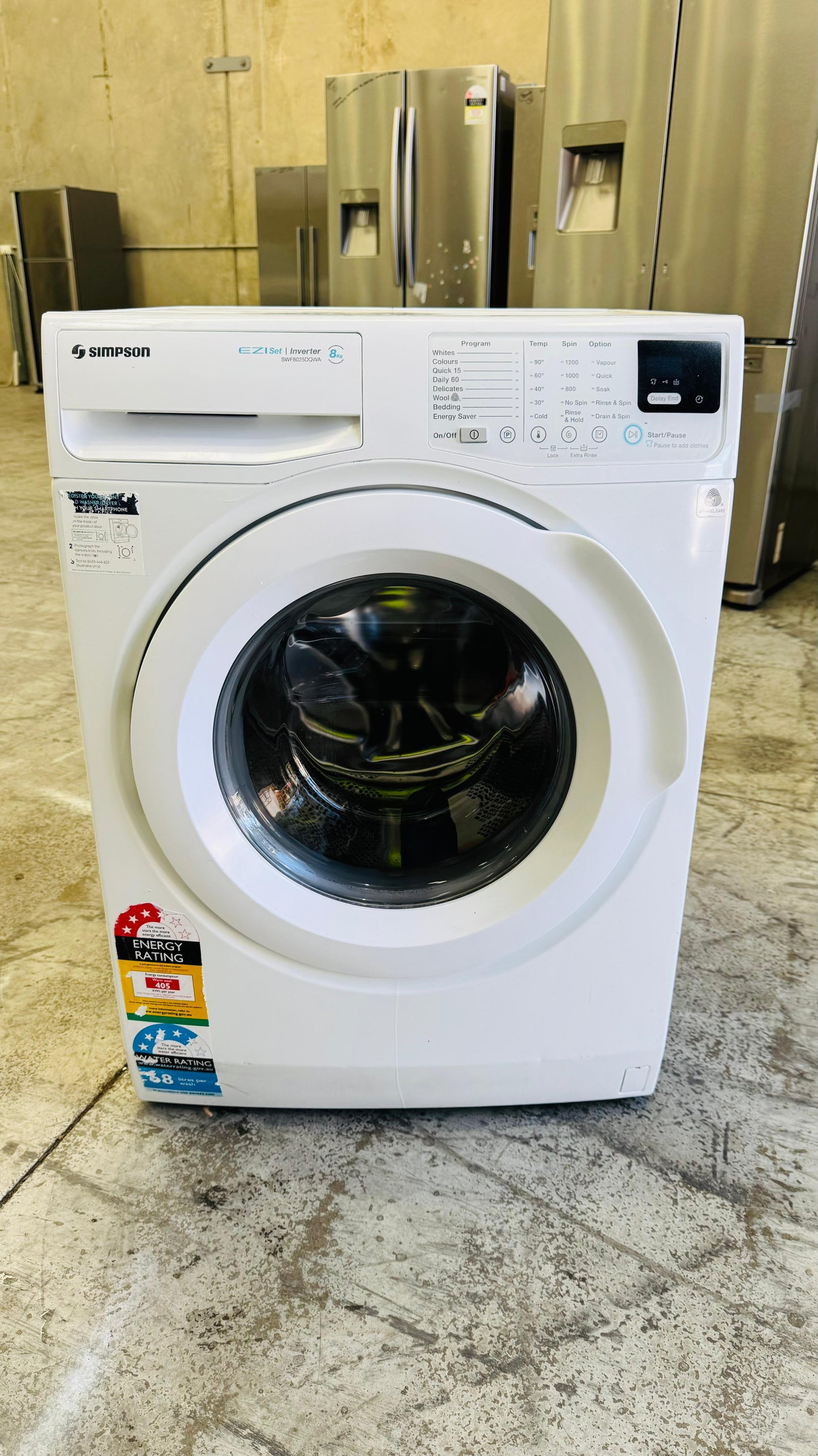 SIMPSON 8KGS FRONT LOADER WASHING MACHINE