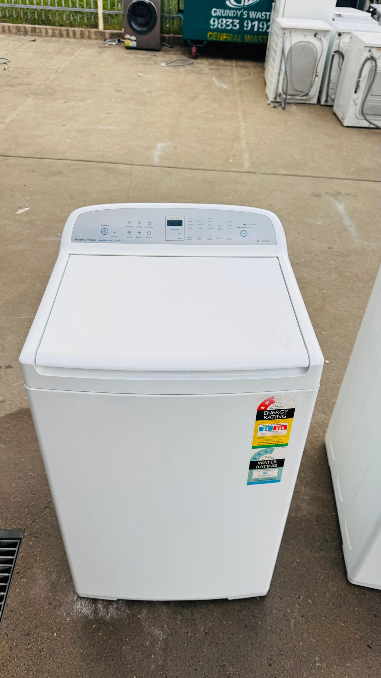FISHER AND PAYKEL 8.5KGS TOP LOADER WASHING MACHINE