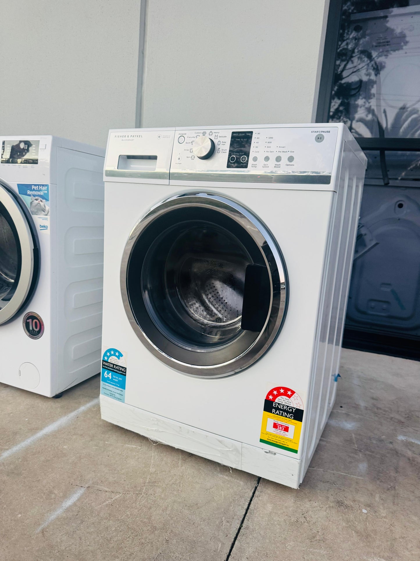 FISHER AND PAYKEL 7.5 KGS FRONT LOADER WASHING MACHINE