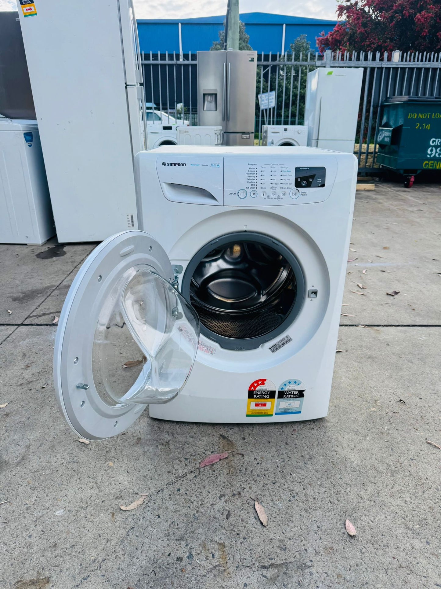 SIMPSON 8KGS FRONT LOADER WASHING MACHINE