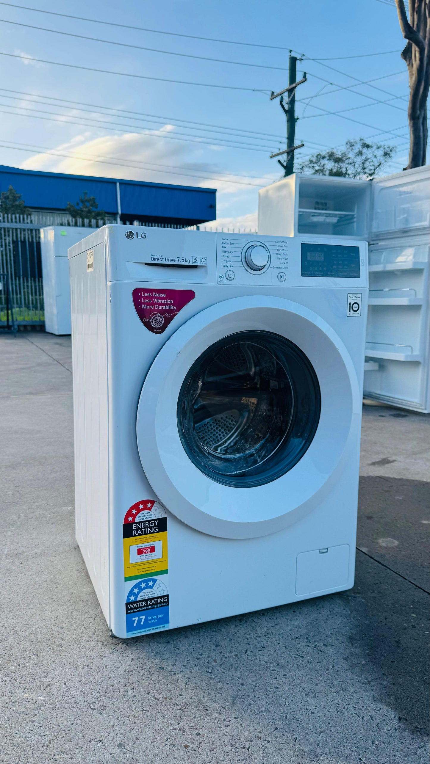 LG 7.5KGS FRONT LOADER WASHING MACHINE