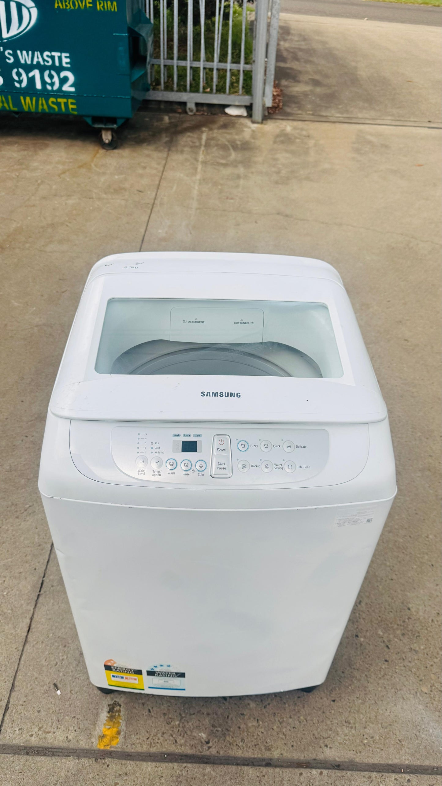 SAMSUNG 6.5KGS TOP LOADER WASHING MACHINE