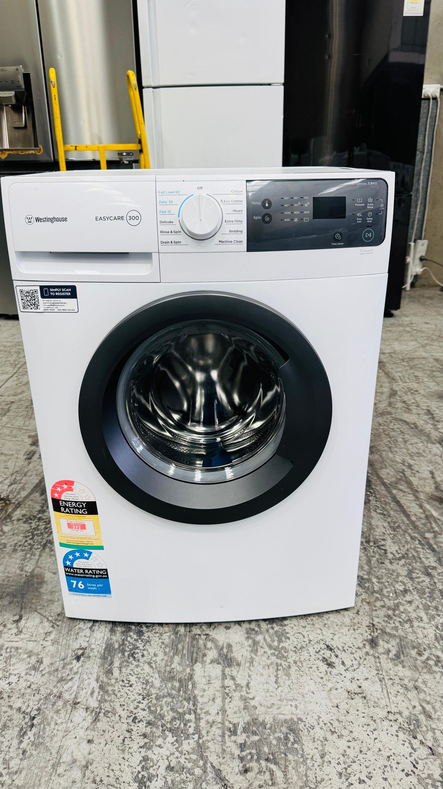 WESTINGHOUSE 7.5KGS FRONT LOADER WASHING MACHINE