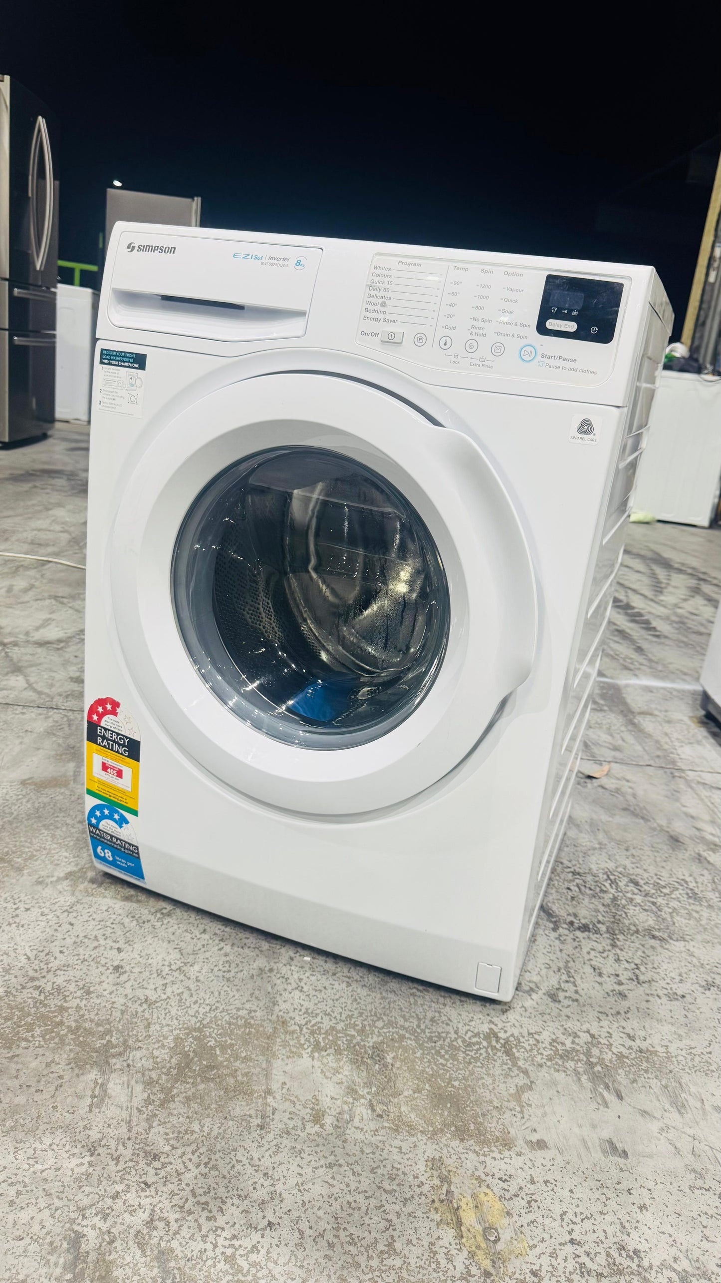 SIMPSON 8KGS FRONT LOADER WASHING MACHINE