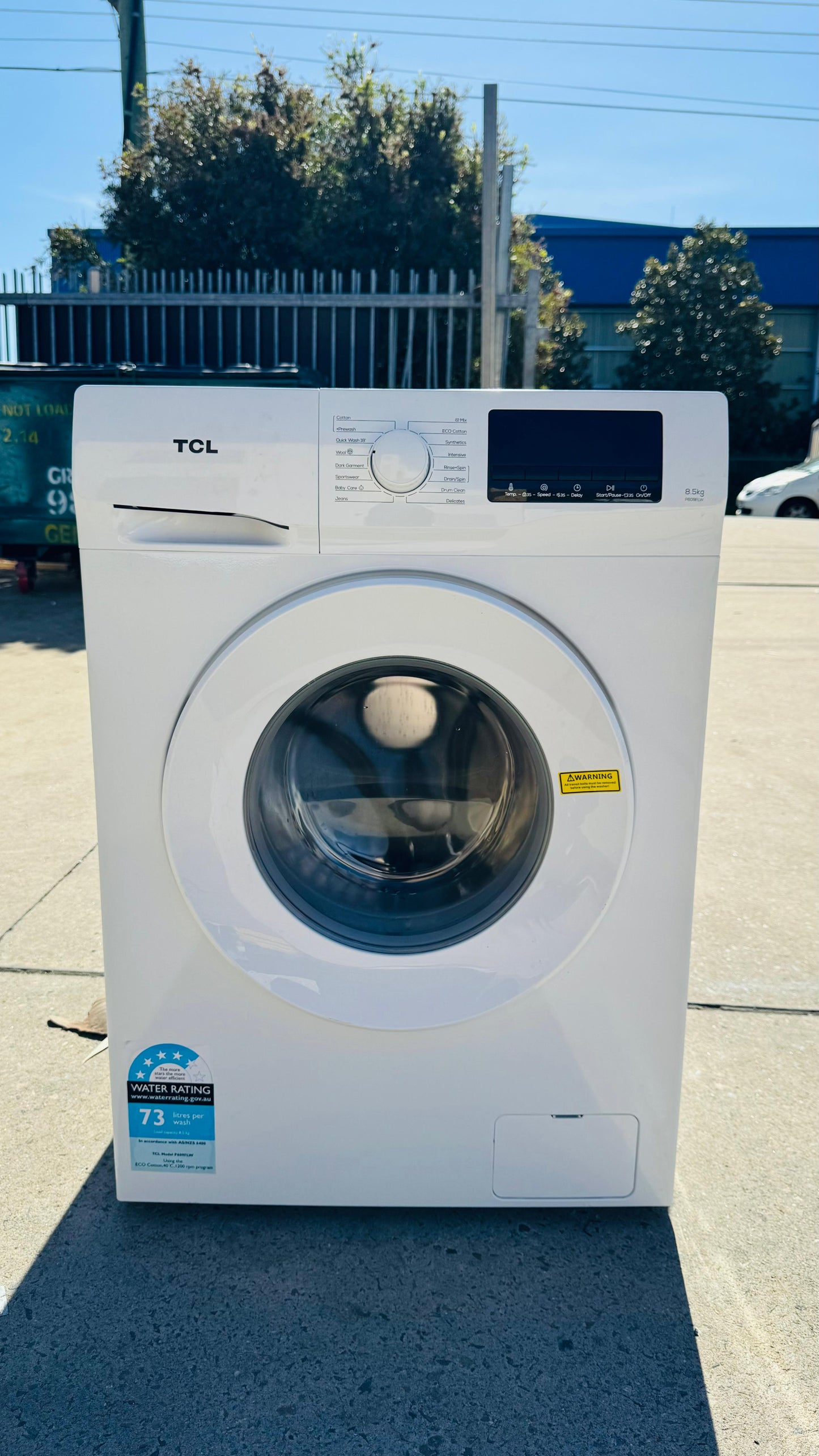 TCL 8.5KGS FRONT LOADER WASHING MACHINE