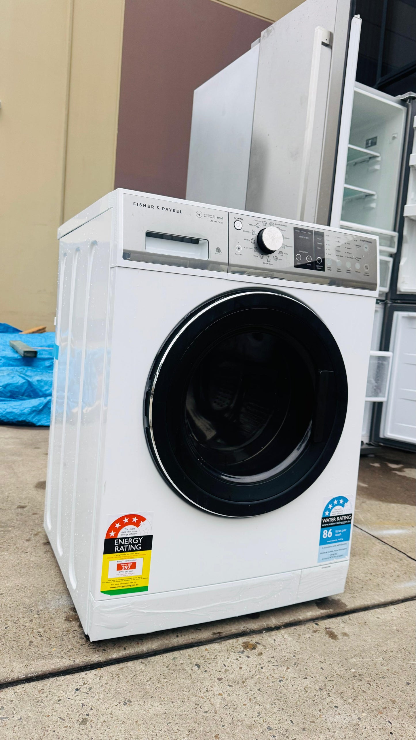 FISHER AND PAYKEL 10KGS FRONT LOADER WASHING MACHINE