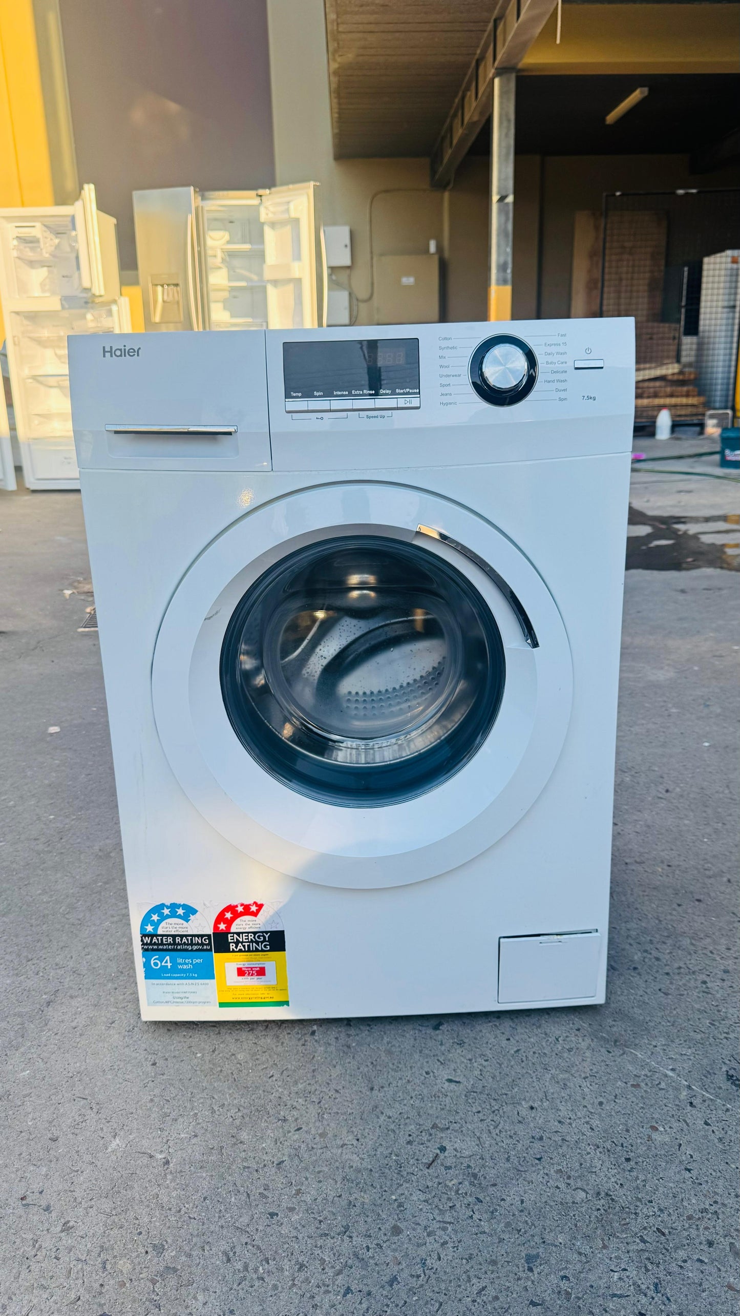 HAIER 7.5KGS FRONT LOADER WASHING MACHINE