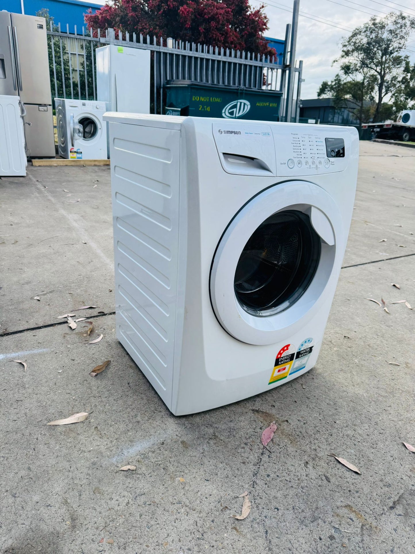SIMPSON 8KGS FRONT LOADER WASHING MACHINE