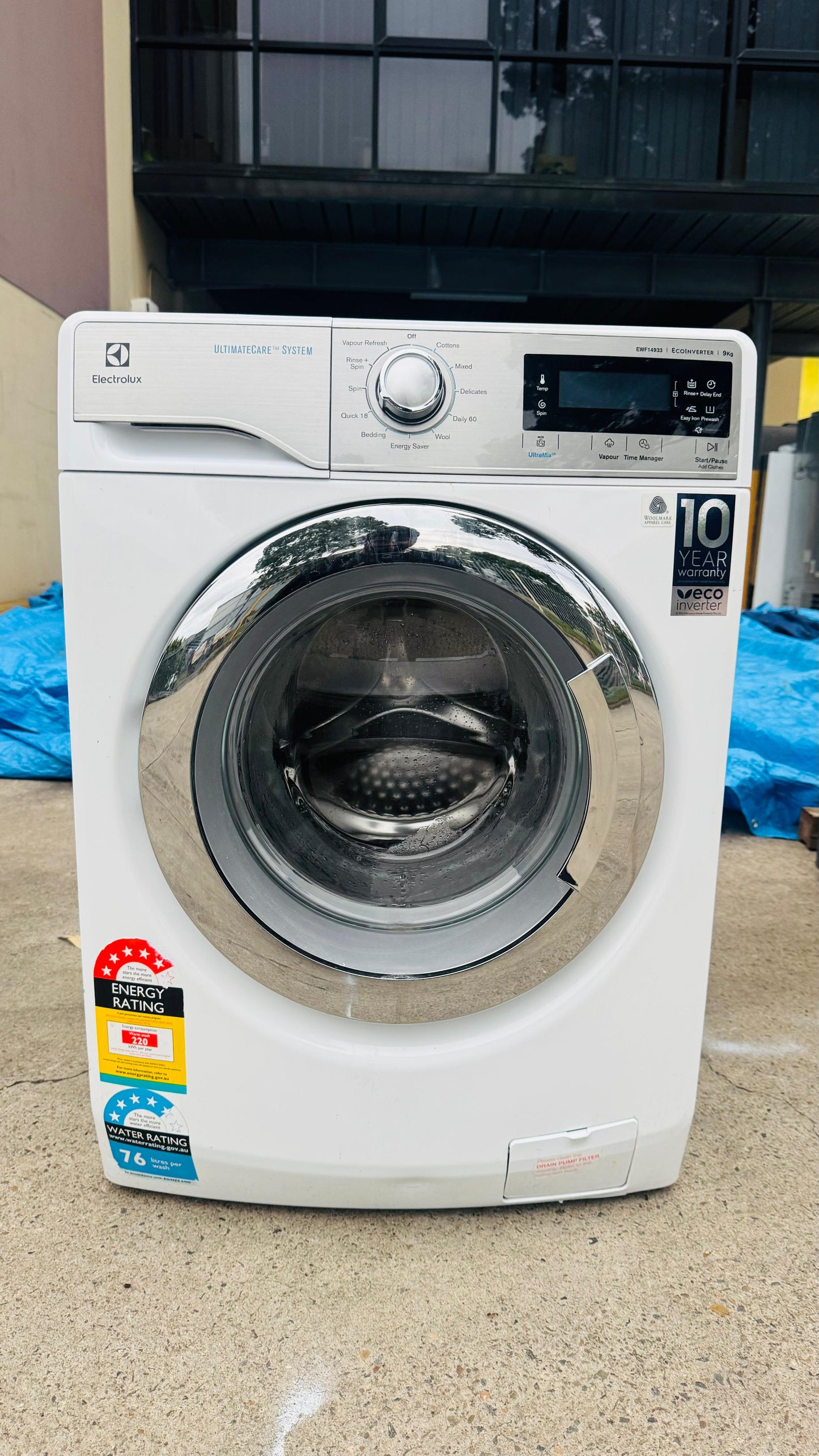 ELECTROLUX 9KGS FRONT LOADER WASHING MACHINE