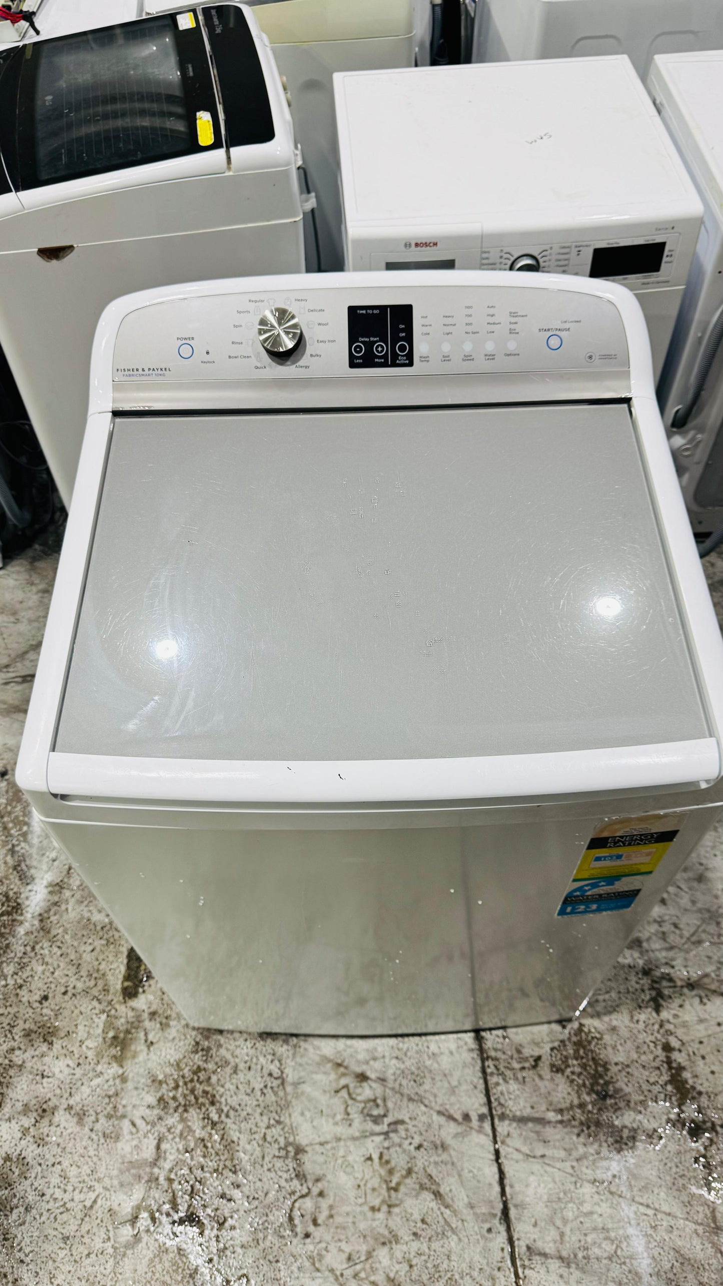FISHER AND PAYKEL 10KGS TOP LOADER WASHING MACHINE