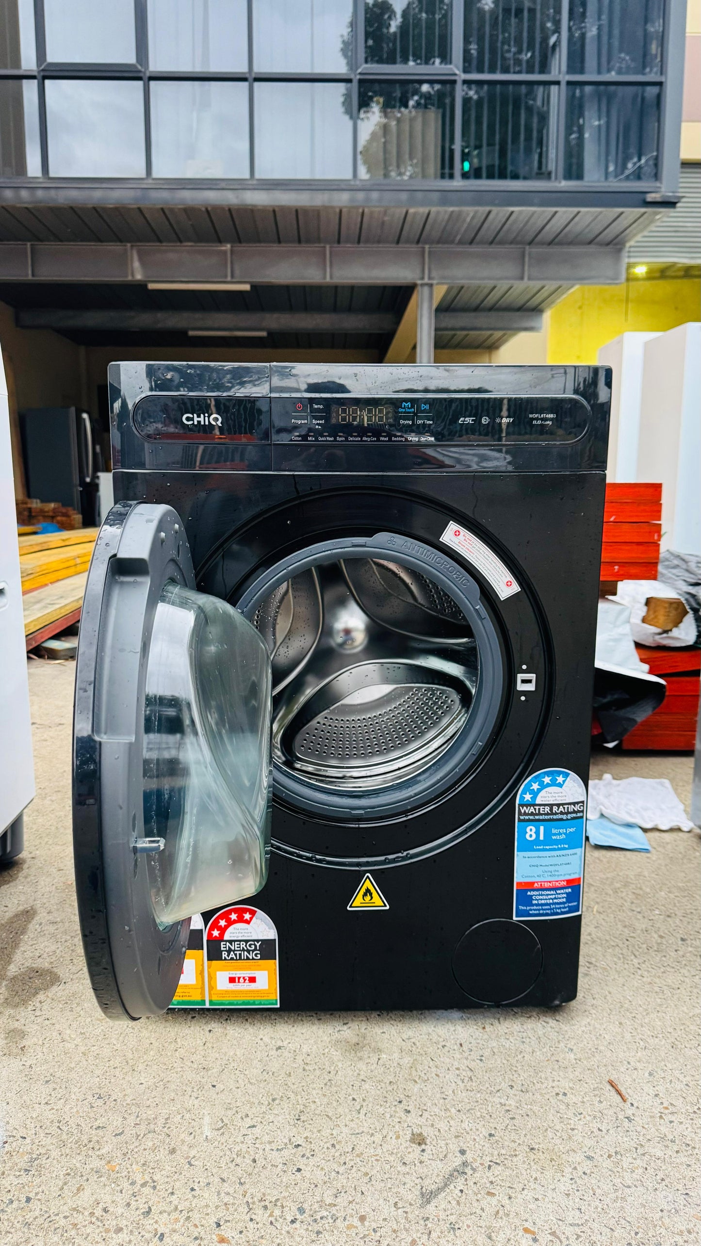 CHIQ 8KGS FRONT LOADER WASHING MACHINE ONLY