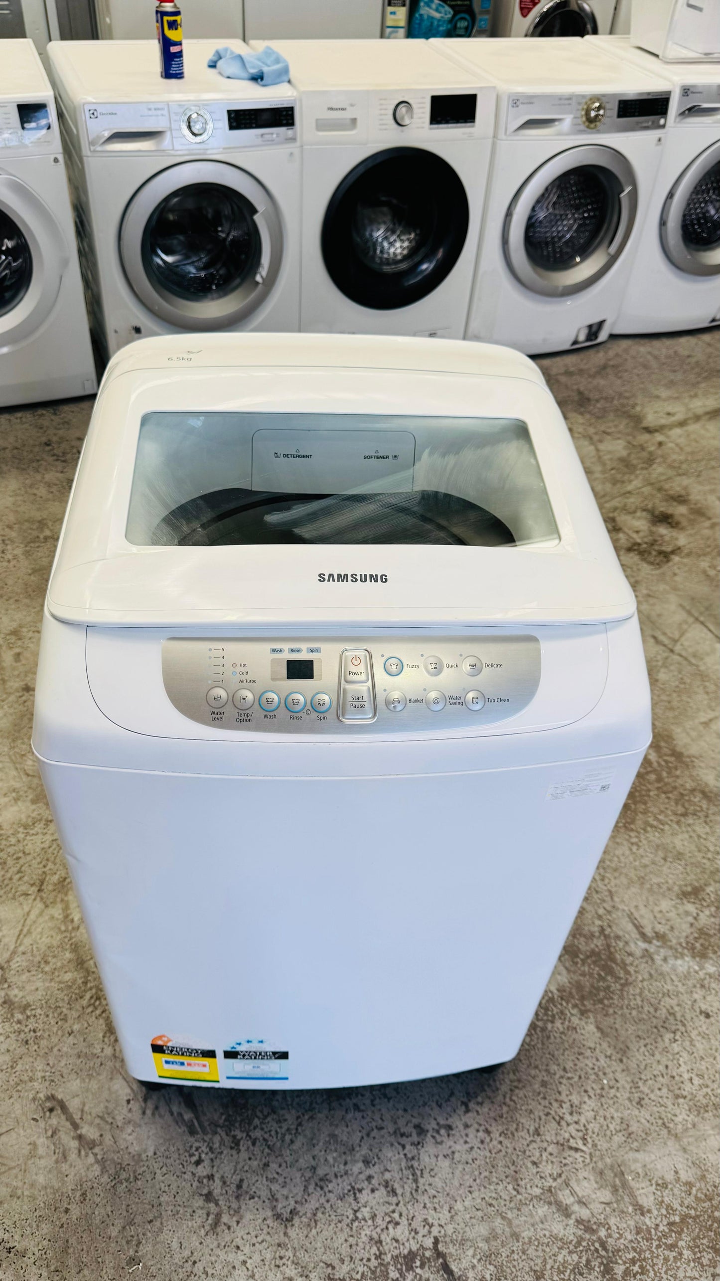 SAMSUNG 6.5KGS TOP LOADER WASHING MACHINE