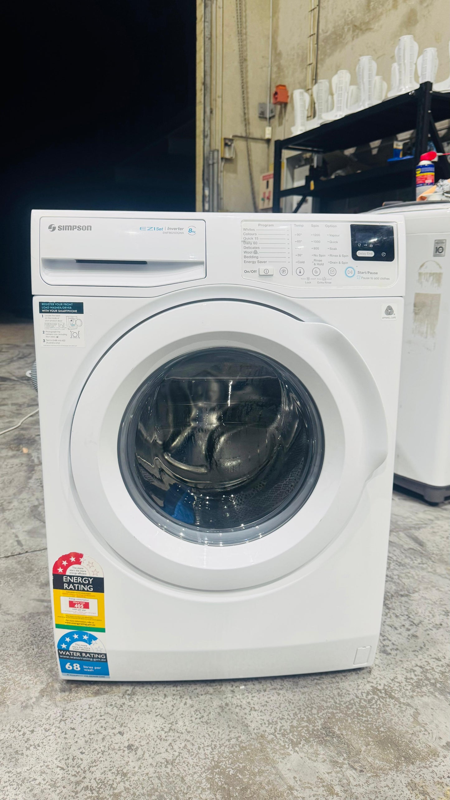 SIMPSON 8KGS FRONT LOADER WASHING MACHINE