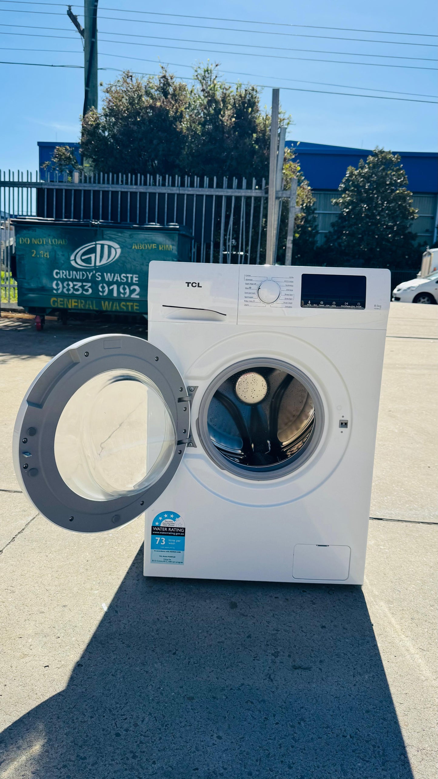 TCL 8.5KGS FRONT LOADER WASHING MACHINE