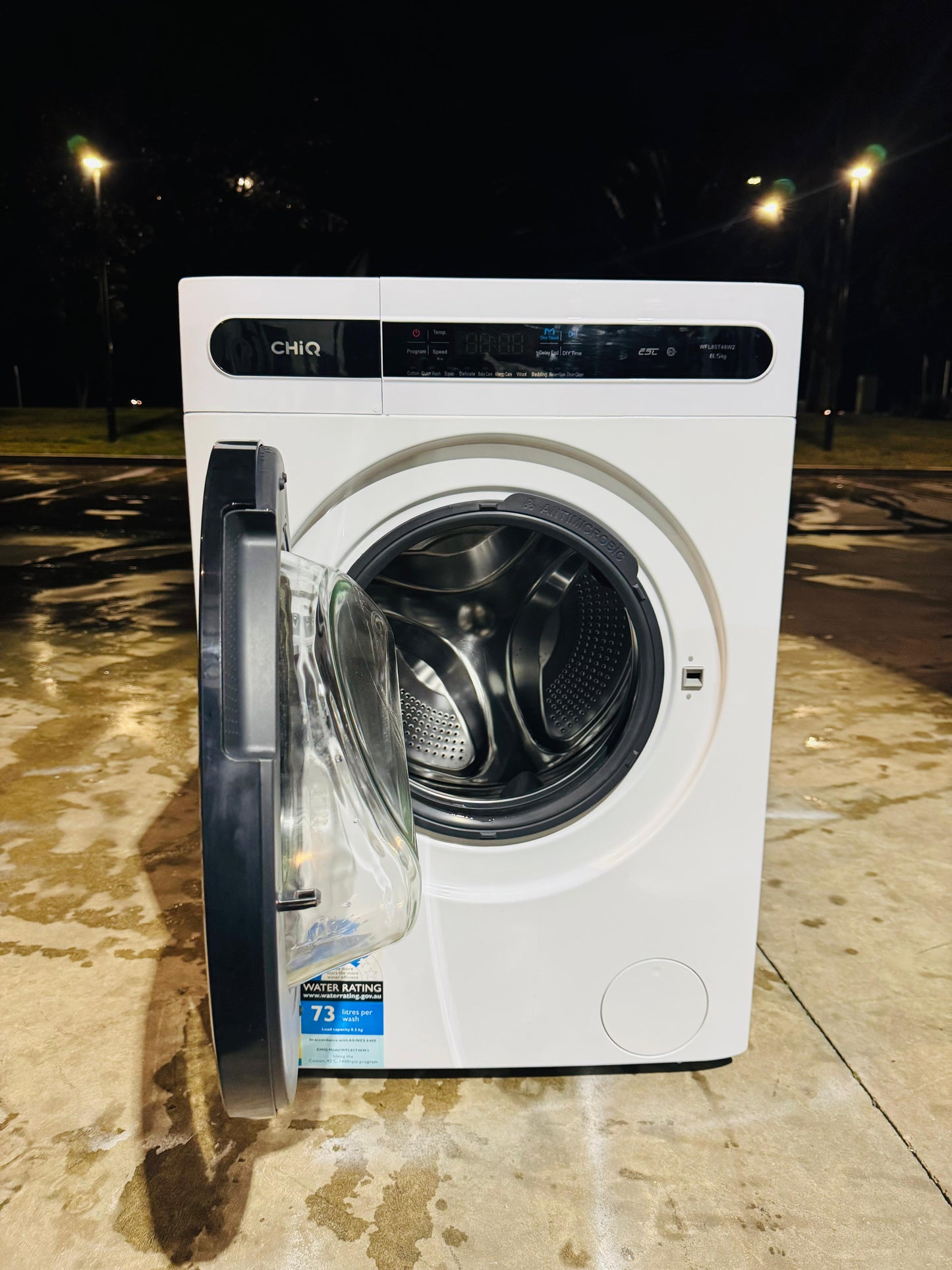 CHIQ 8.5 KGS FRONT LOADER WASHING MACHINE ✅