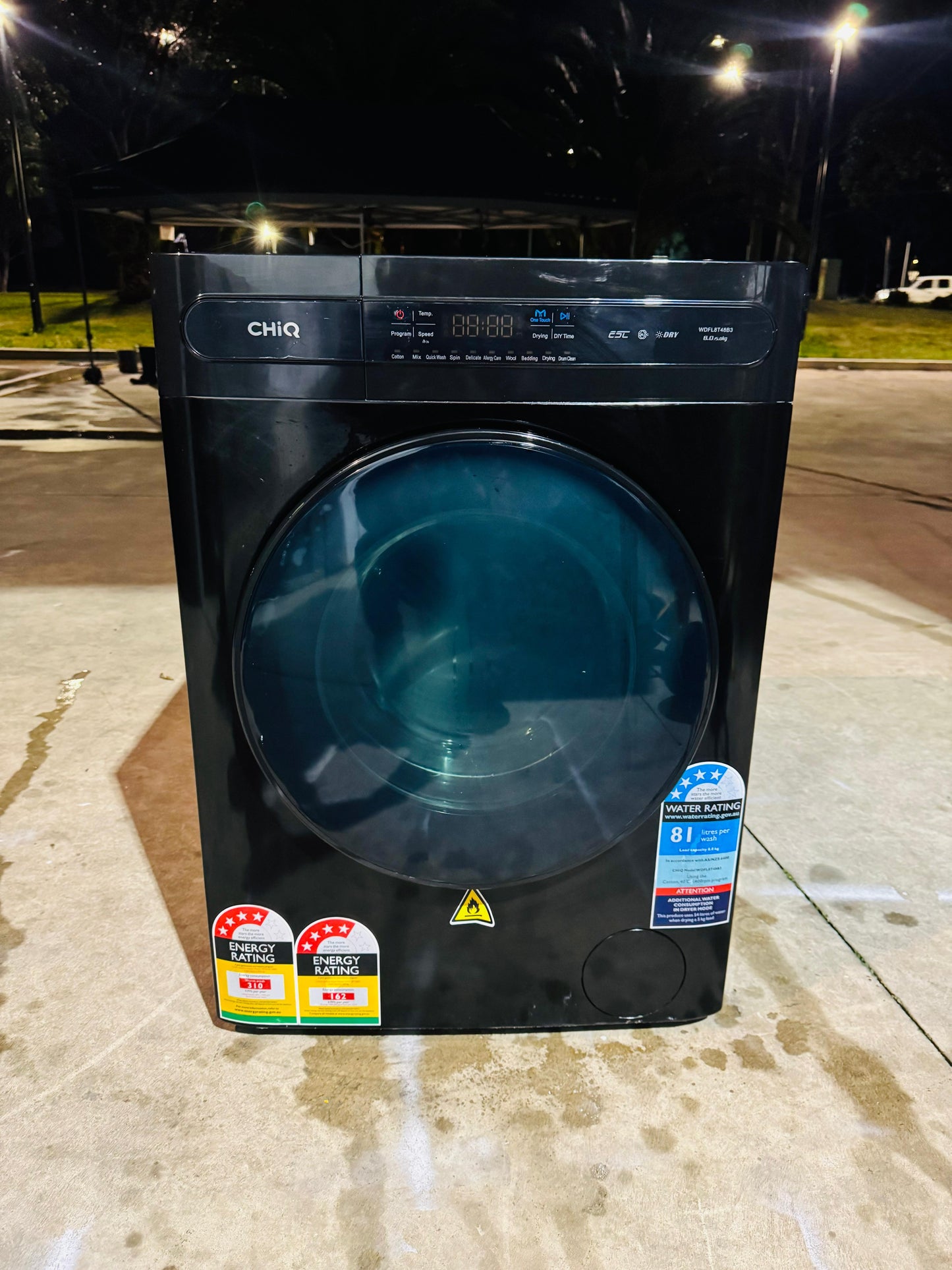 CHIQ 8KGS FRONT LOADER WASHING MACHINE