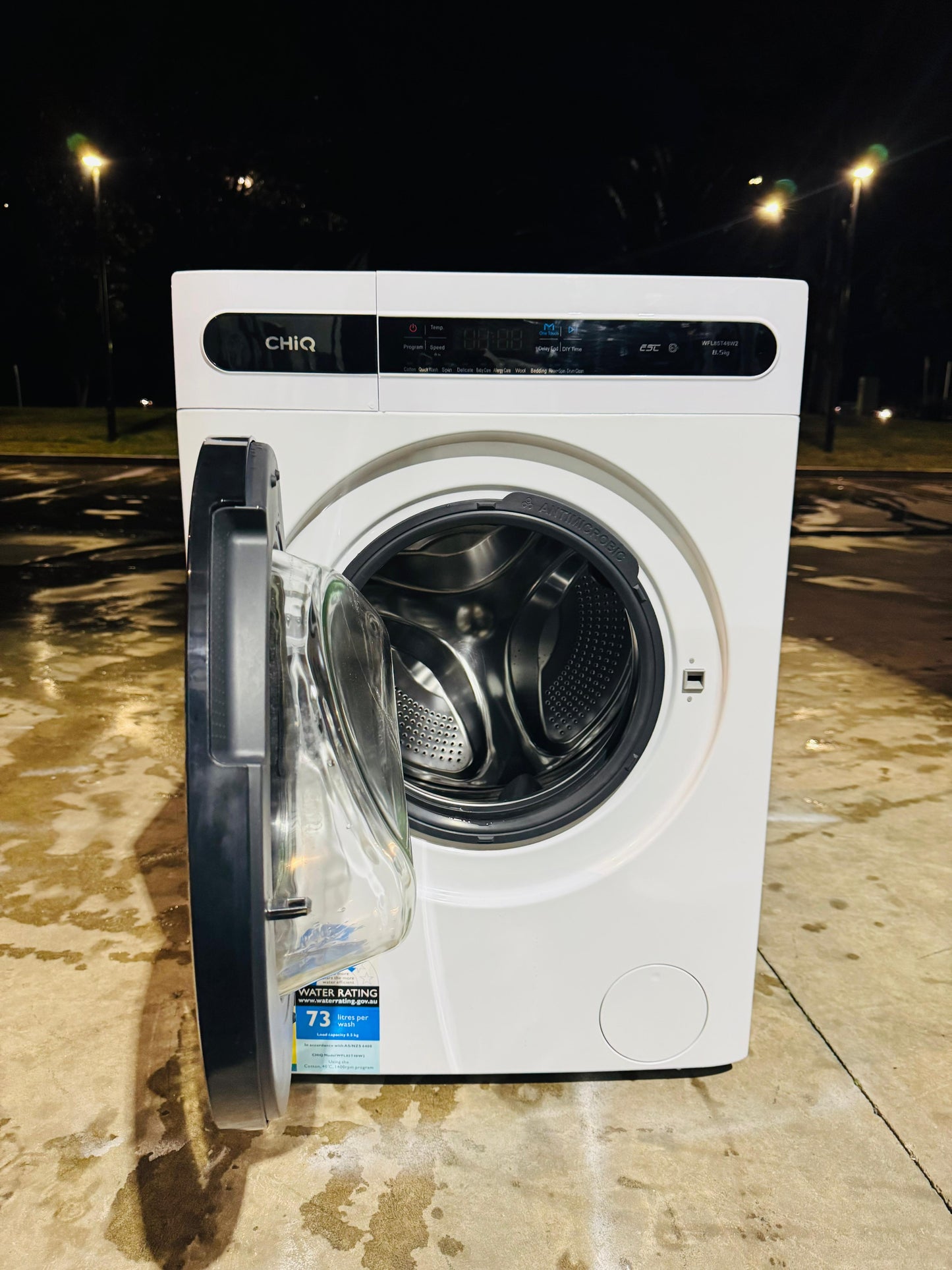 CHIQ 8.5 KGS FRONT LOADER WASHING MACHINE ✅