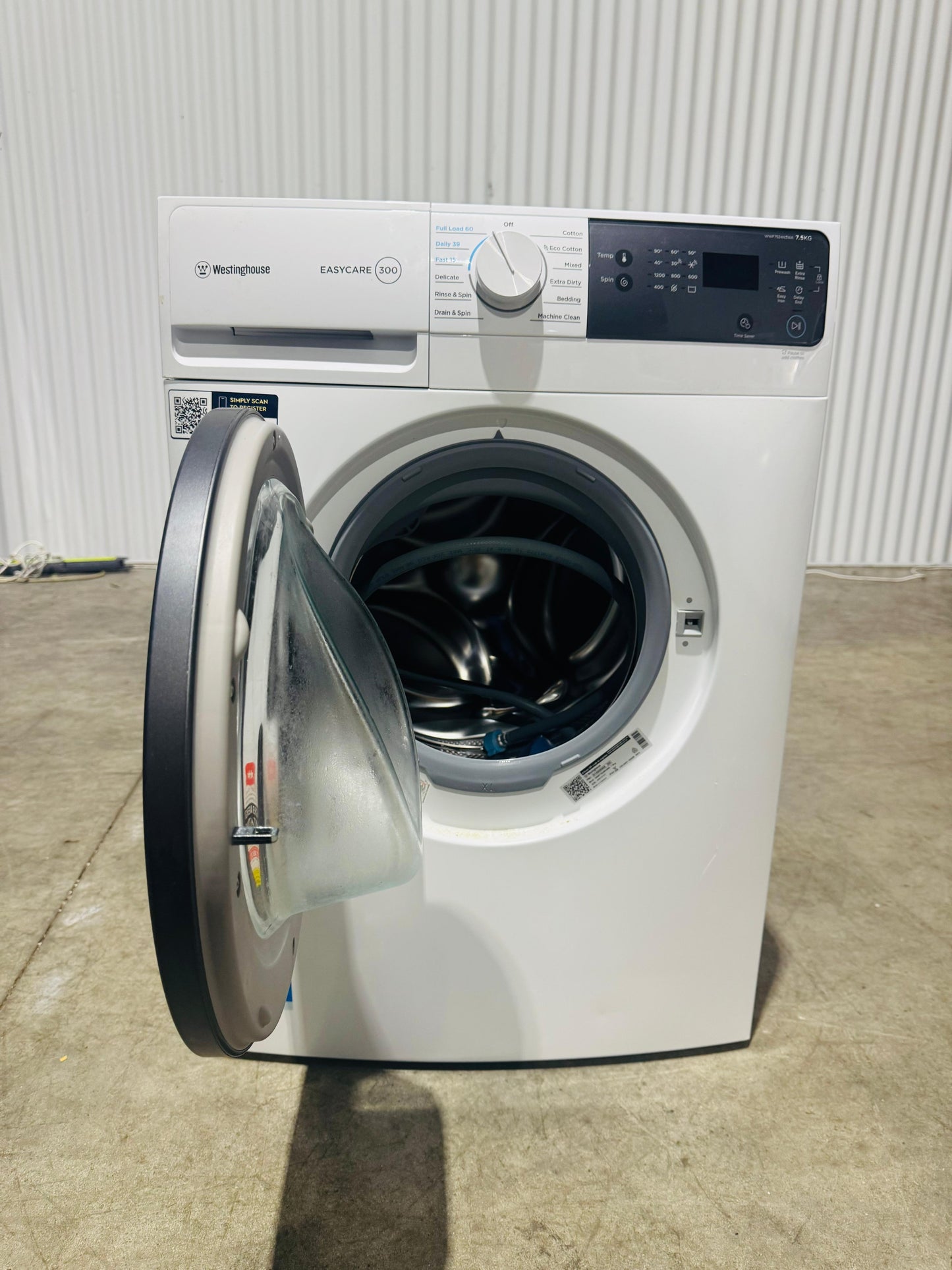 WESTING HOUSE 7.5 KGS FRONT LOADER WASHING MACHINE