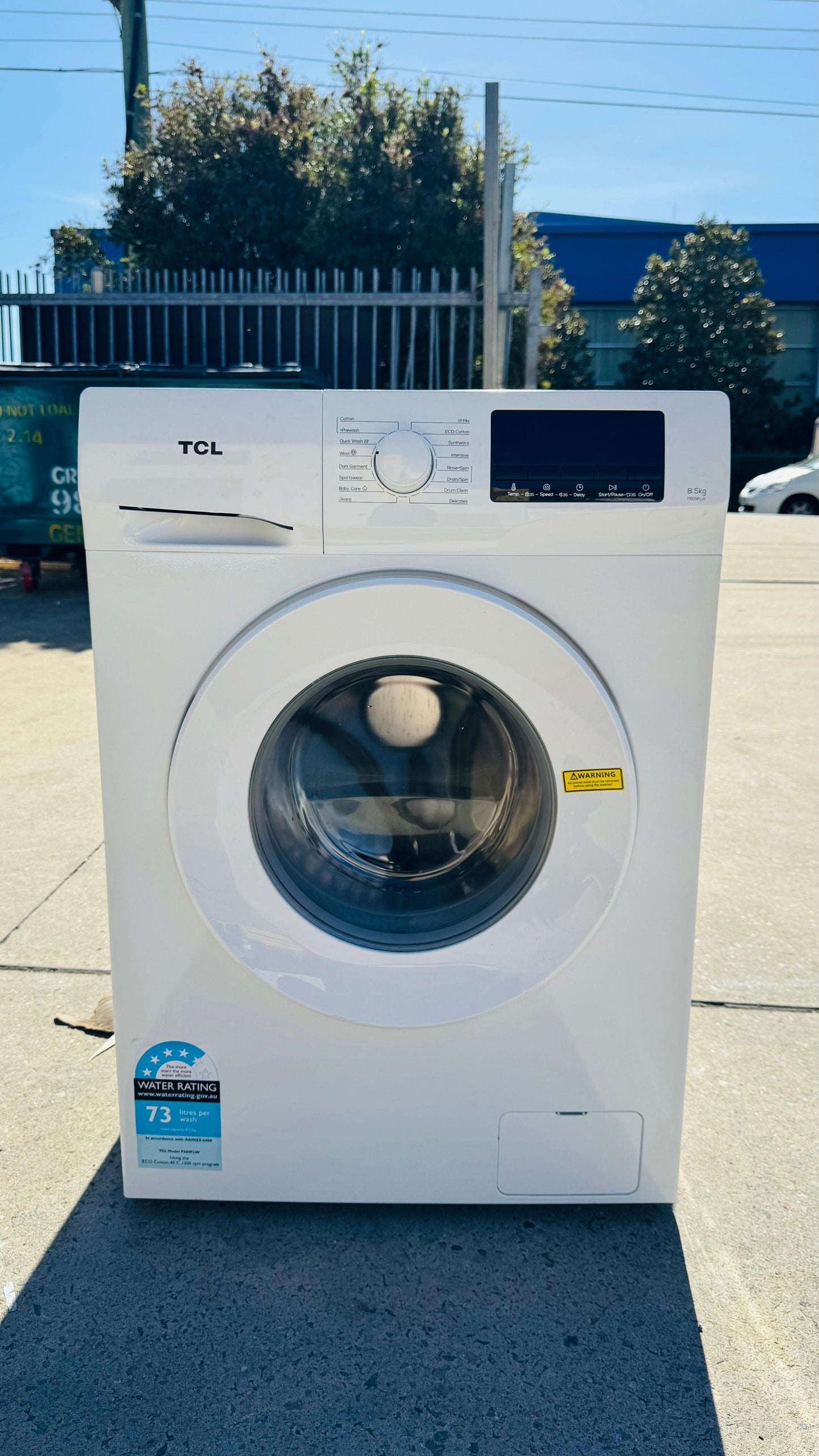 TCL 8.5KGS FRONT LOADER WASHING MACHINE