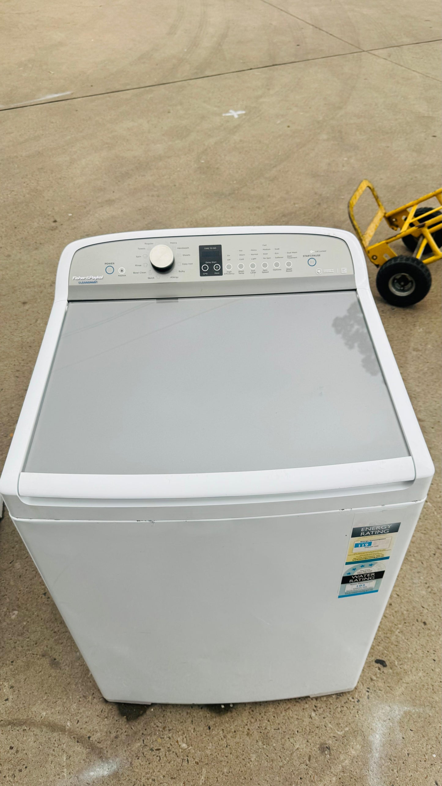 FISHER AND PAYKEL 10KGS TOP LOADER WASHING MACHINE
