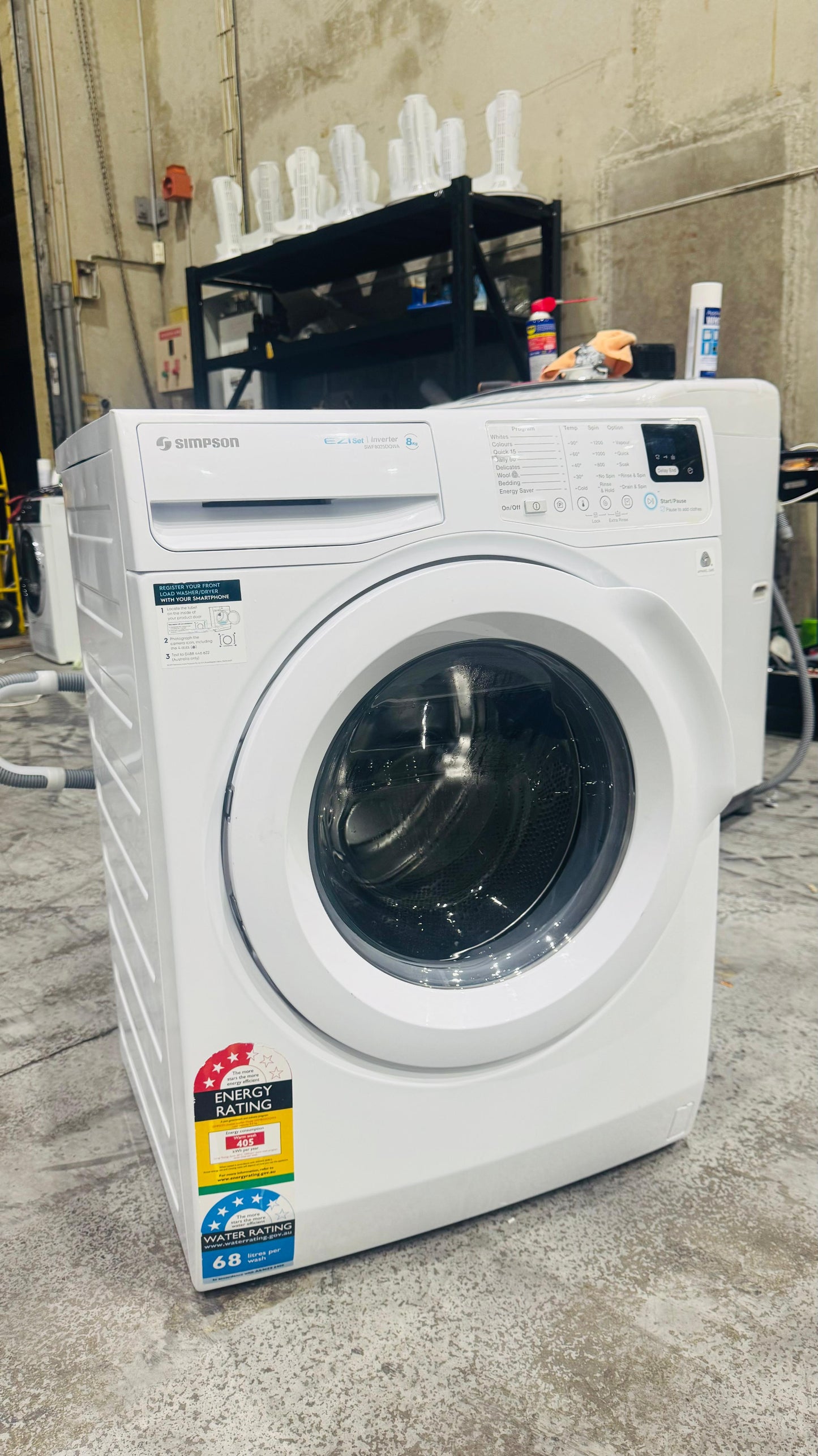SIMPSON 8KGS FRONT LOADER WASHING MACHINE
