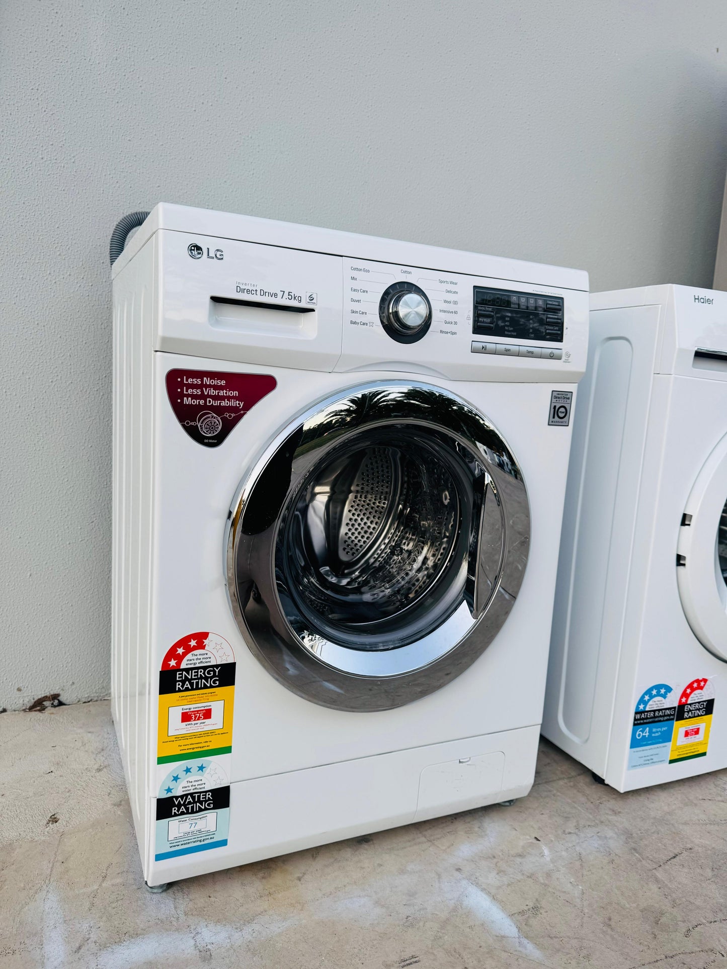 LG 7.5 KGS FRONT LOADER WASHING MACHINE